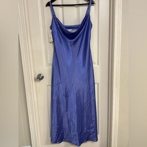 Vintage boutique Cicada “Audrise” Dark Lavender Satin Slip Dress - Size L